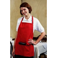 F10XL Red X-Large Bib Apron w/ 3 Pockets & Slider Adjustment